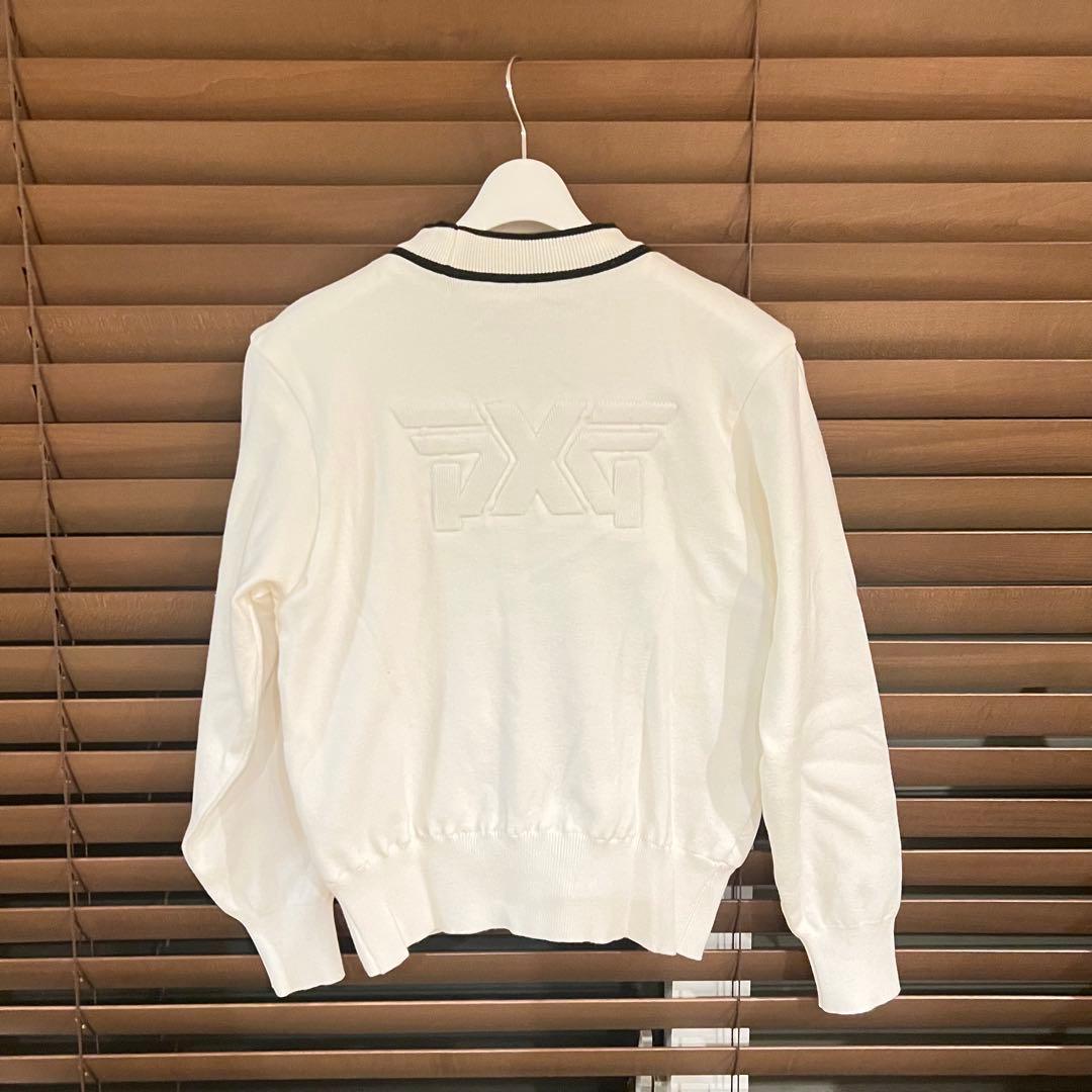 PXG ゴルフ レディース ニットダウン カーディガン ジャケット 長袖 白M