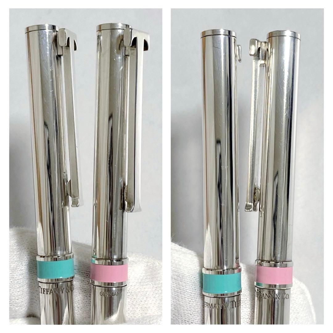 ティファニー Tクリップ ボールペン ブルー ピンク 2本 silver925