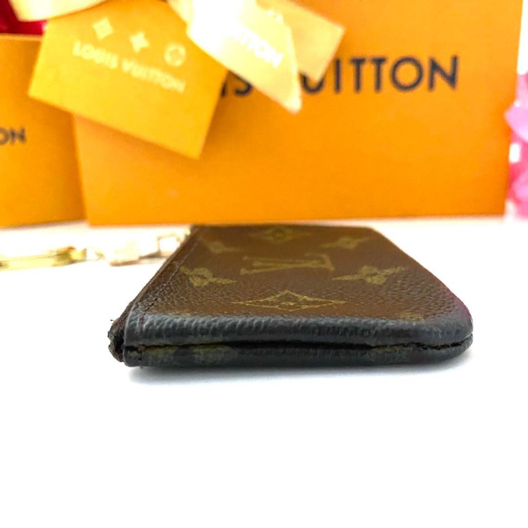 ルイ ヴィトン◎ポシェット クレ モノグラム ケース キーホルダー 茶色