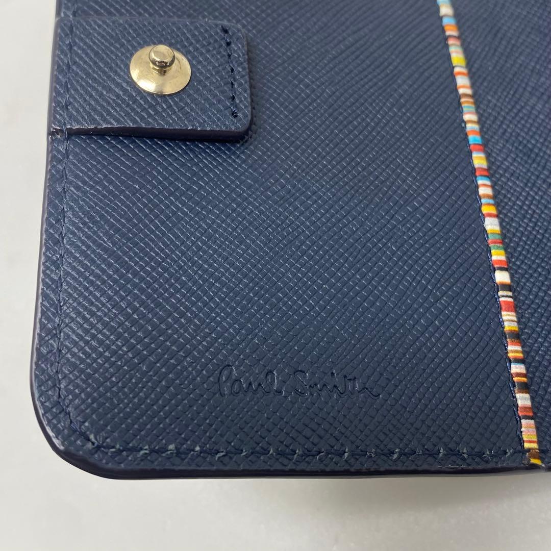 Paul Smith ケース キーケース ジップストローグレイン ネイビー