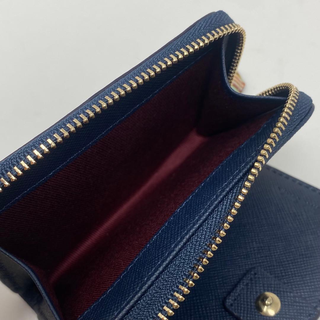 Paul Smith ケース キーケース ジップストローグレイン ネイビー