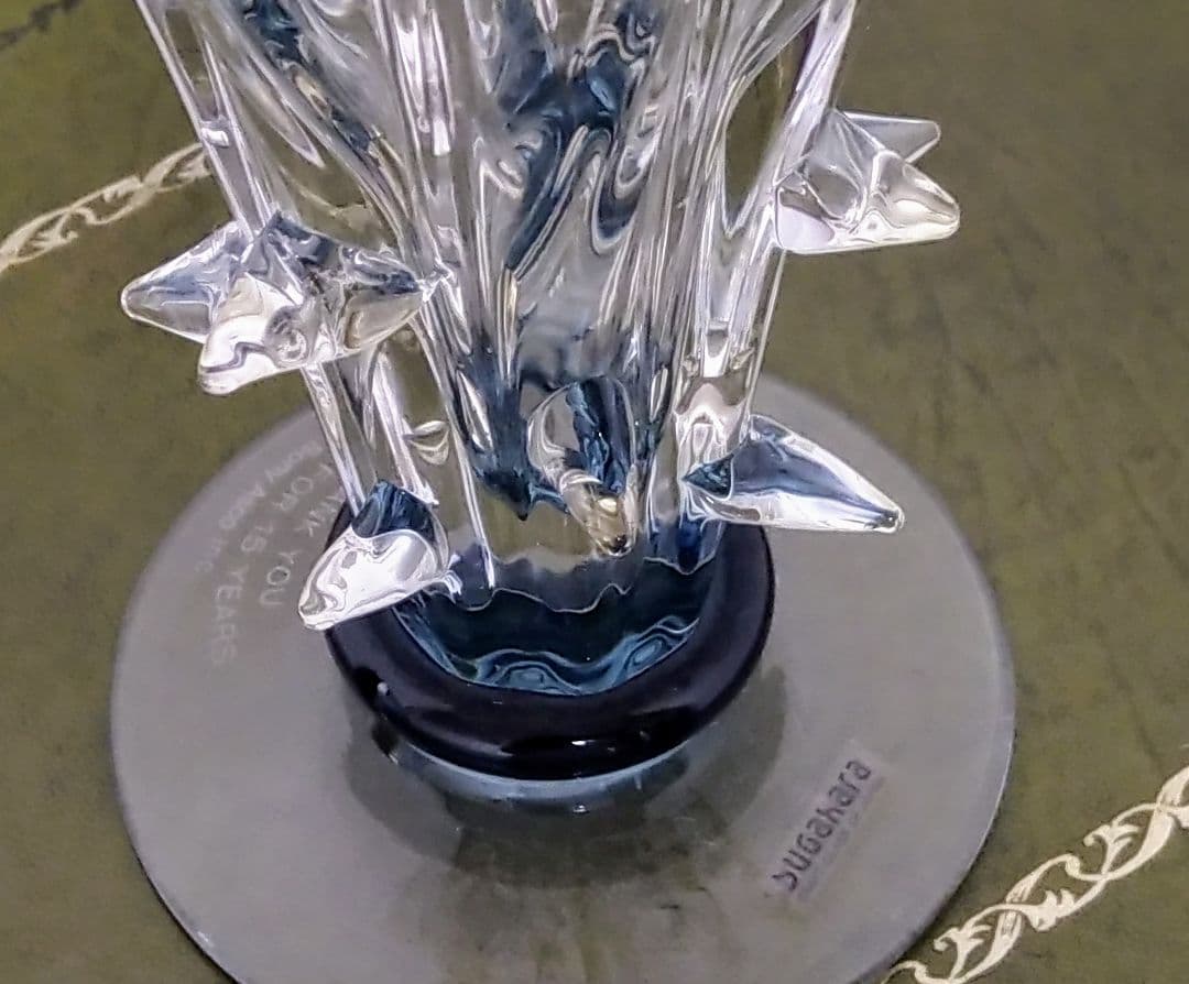 スガハラガラス・フラワーベース・トロフィー・花瓶・杯・スガハラ（Sghr）