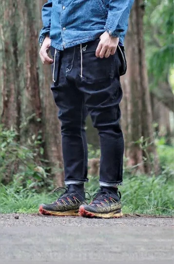 超美品 NATAL DESIGN G55サルエルフラップデニムパンツ