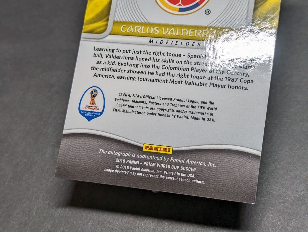 カルロス・バルデラマ 直筆サイン Carlos Valderrama コロンビア