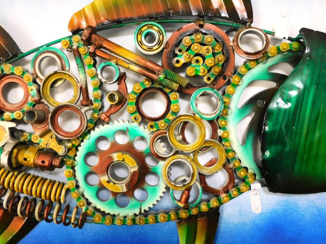 金属工芸 魚のアート作品 大