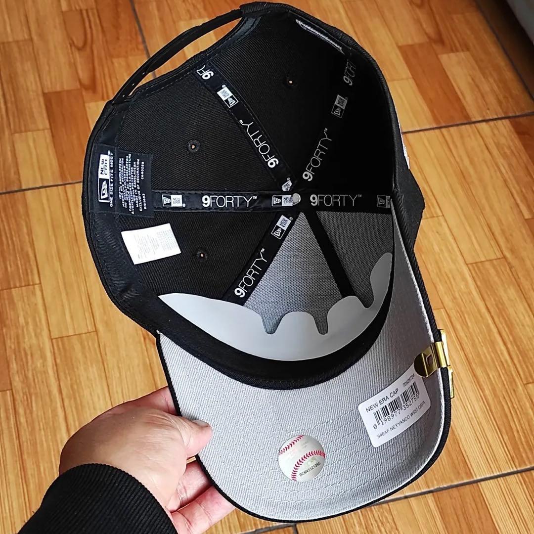 【新品】NEW ERA ヤンキース 9FORTY キャップ スクリプト 黒