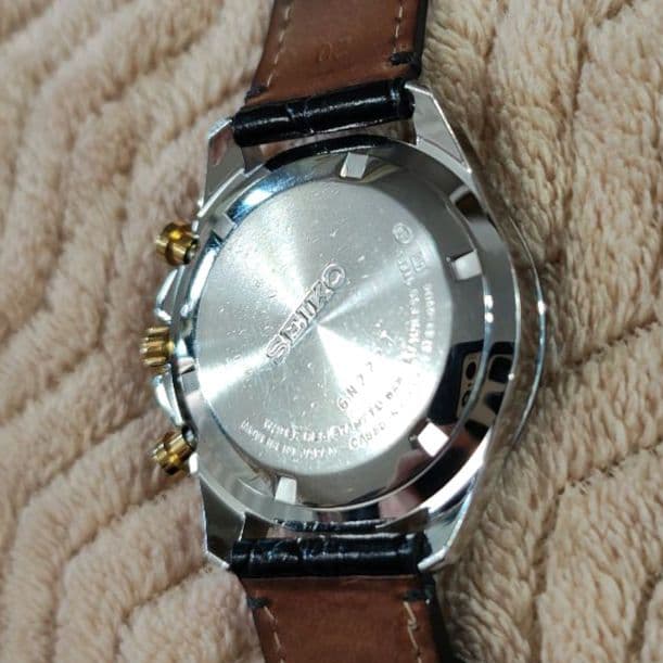 SEIKO SBTR015 8T63-00D0 クロノグラフ ブラック ゴールド