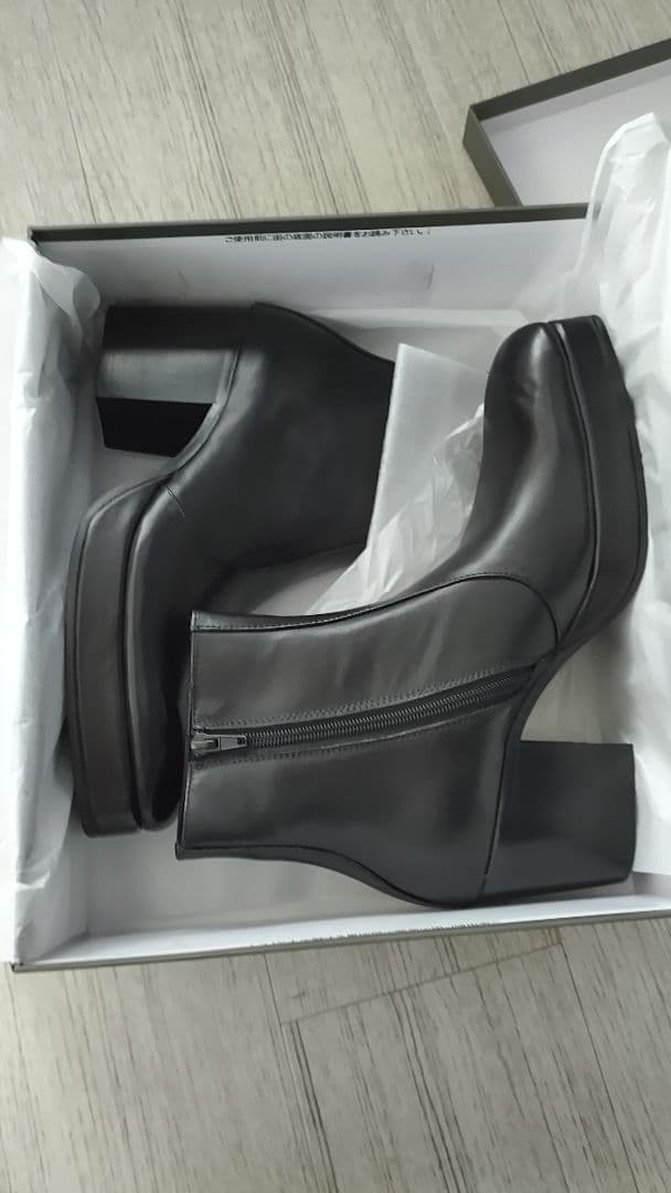 フープディドゥ8cmヒールブーツ255cm新品定価31900円