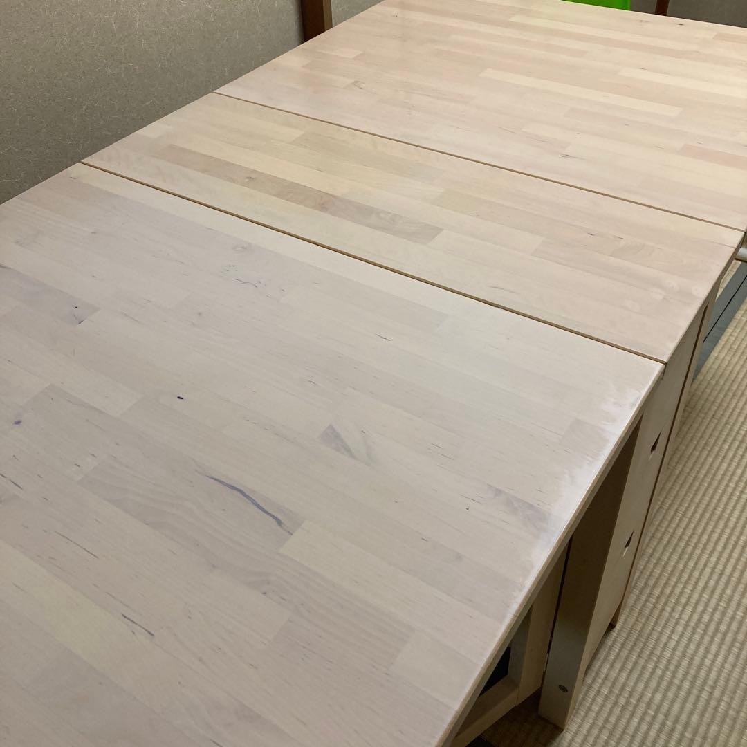 IKEA ノールデン　バタフライテーブル　 引き出し付き