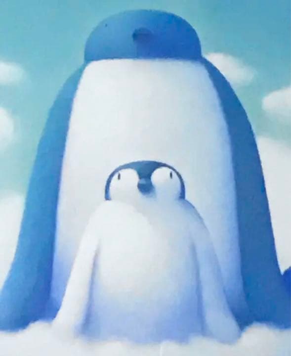 正規品【渡辺宏】ペンギン★ペンギン★パステル画★版画★ジクレー★絵画★額装済み