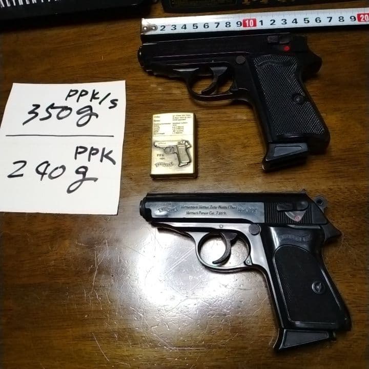 WALTHER　 PPK/S 　PPK 　ガス　オイルライター　三点。