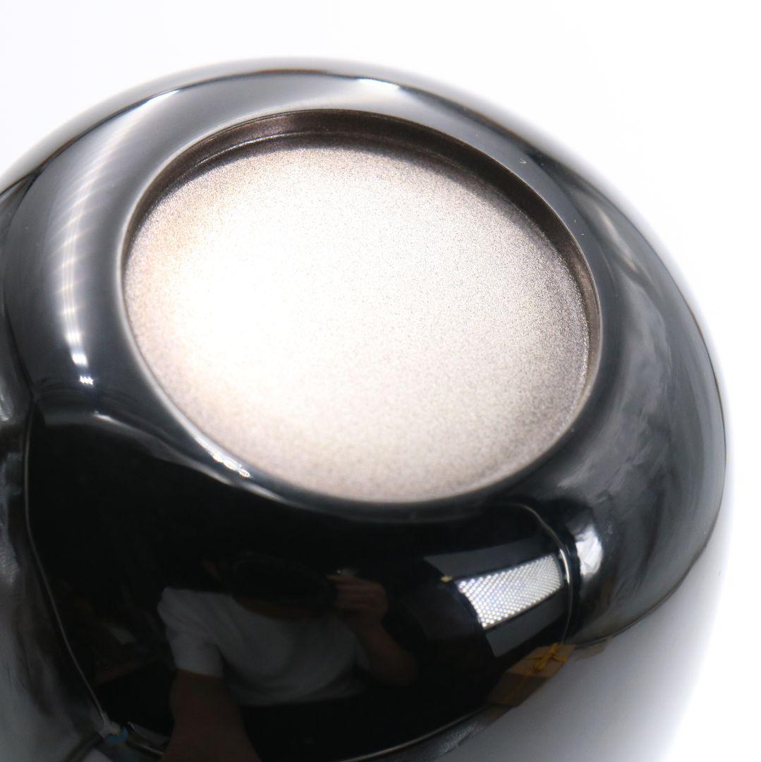 菊漆絵 黒大棗 内銀溜塗 堀内宗心(兼中斎)書付 在判 茶道具　M601　NT9