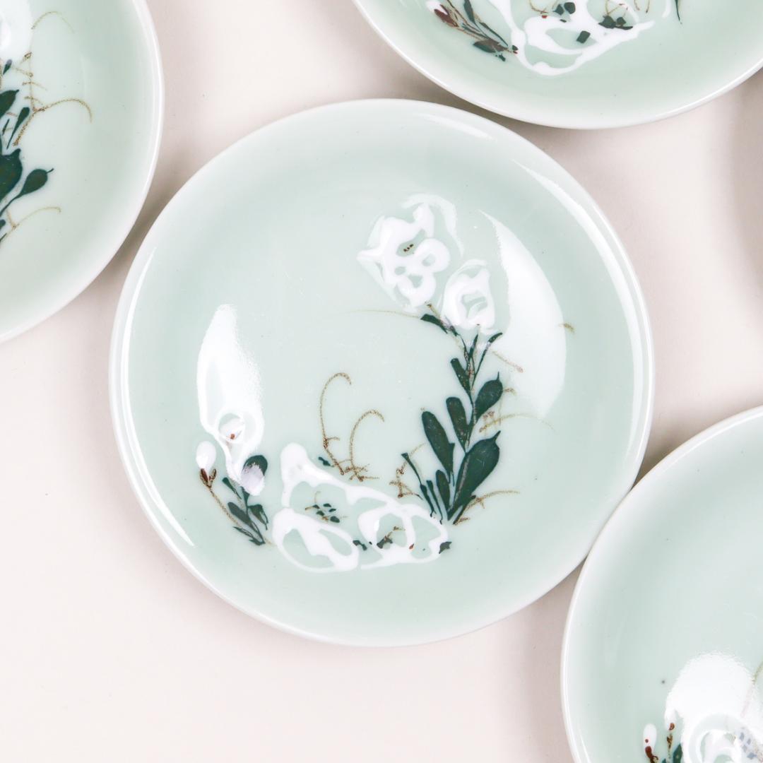 水魚園製 青磁 小皿揃い 6枚