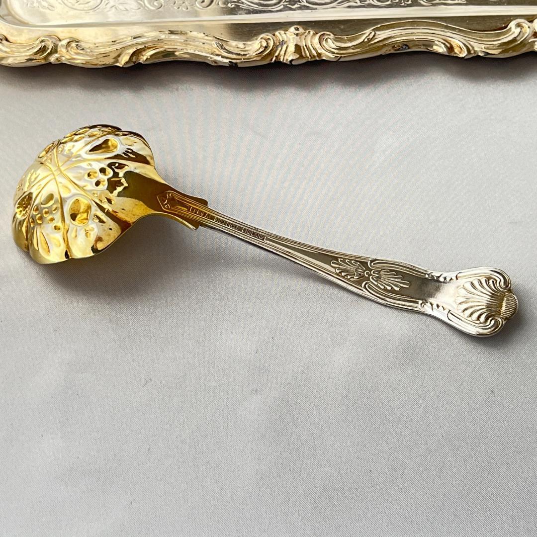 【英国】 キングスパターンのベリースプーン 【シルバープレート】