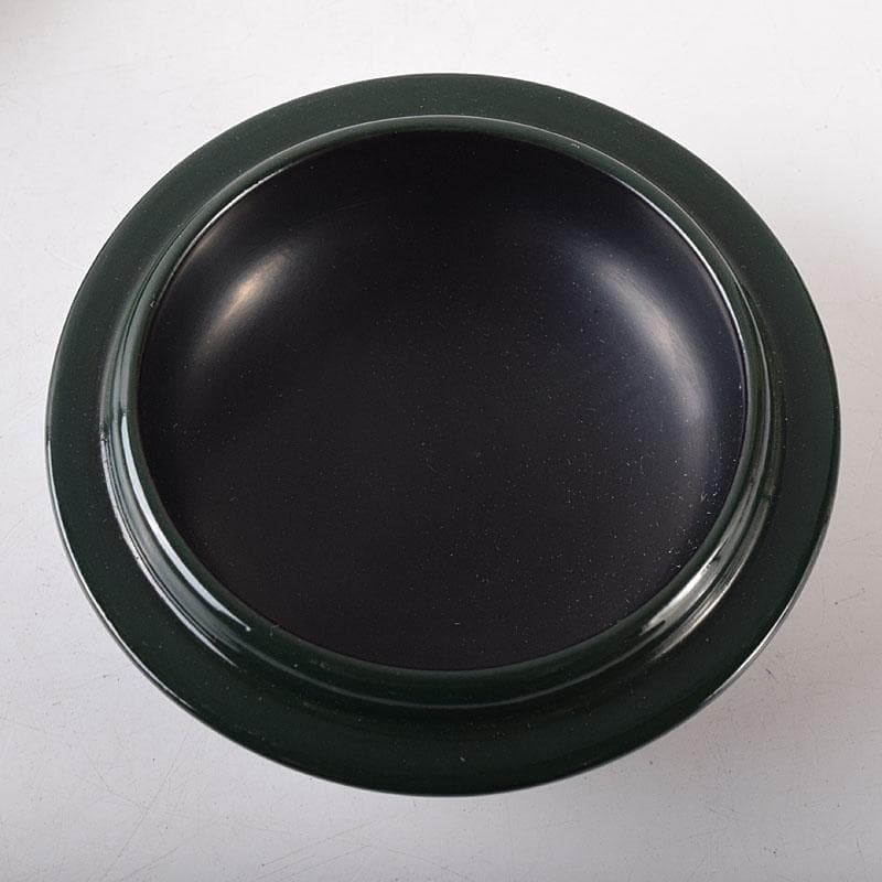 茶道具　村上堆朱　伝統工芸士　三野原晃一作　堆緑　香合　共布共箱　V　8191