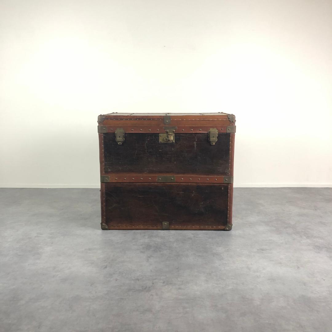 アンティーク レザー トランク