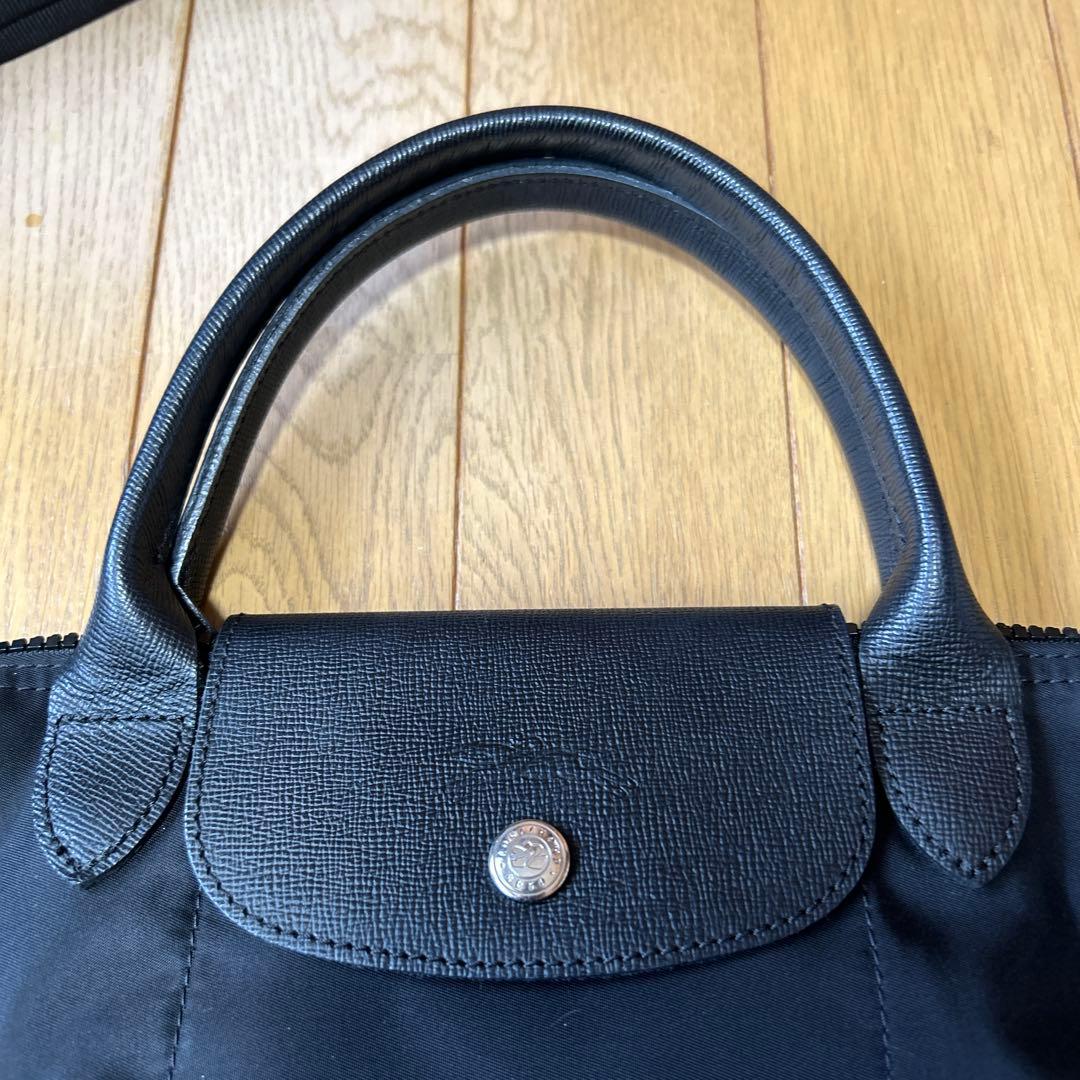 ロンシャン　ショルダーバッグ　トート　黒