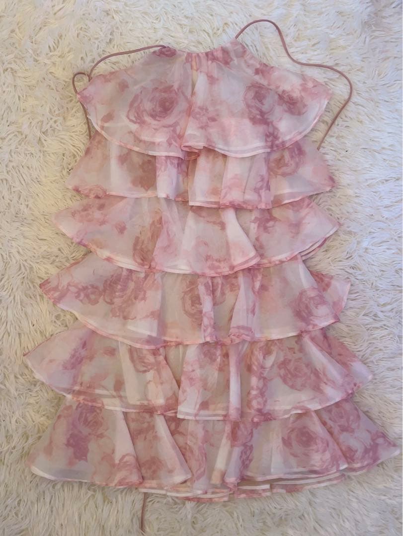 シアーローズ/ ティアード/ ワンピース/ ミニドレス