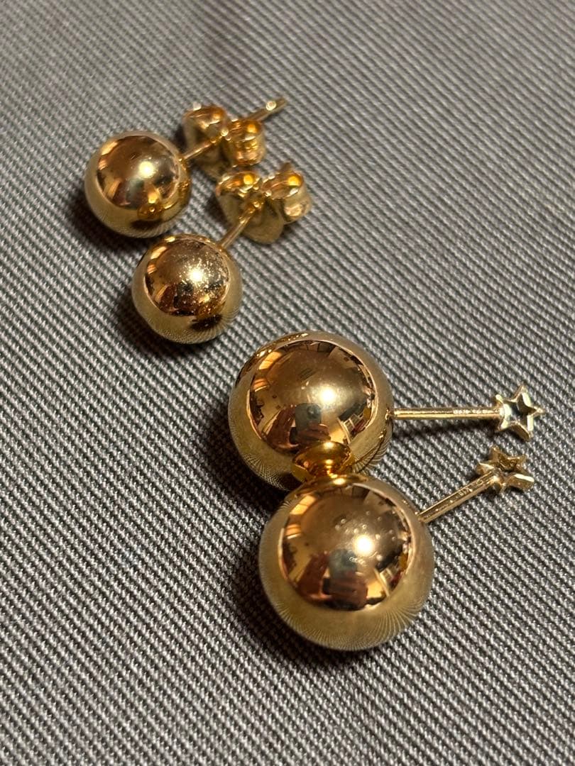 スタージュエリー K18 ボールピアス（2way）