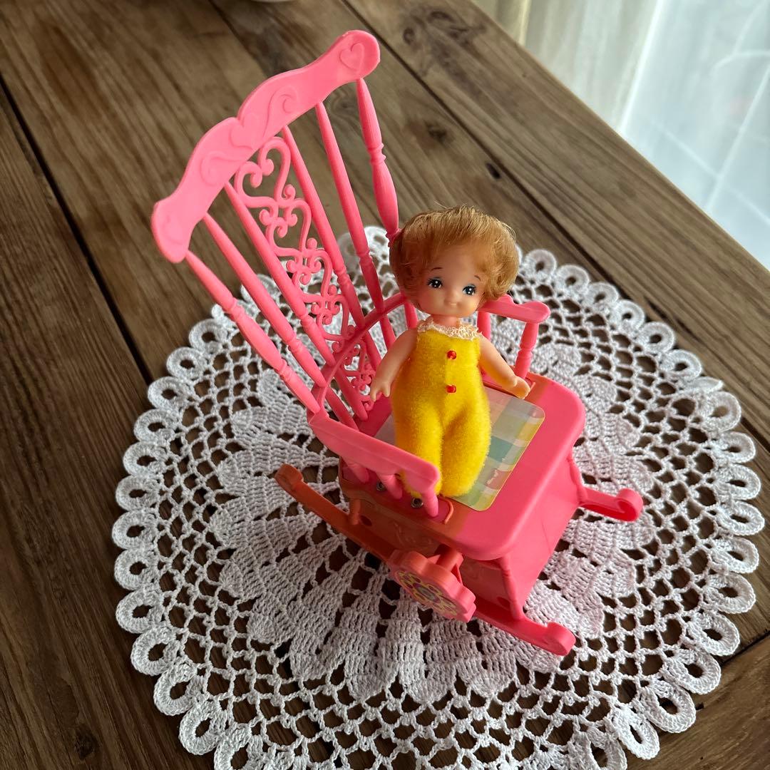 昭和レトロ⭐︎ユッコちゃん人形のメロディーチェア＆赤ちゃんセット⭐︎希少