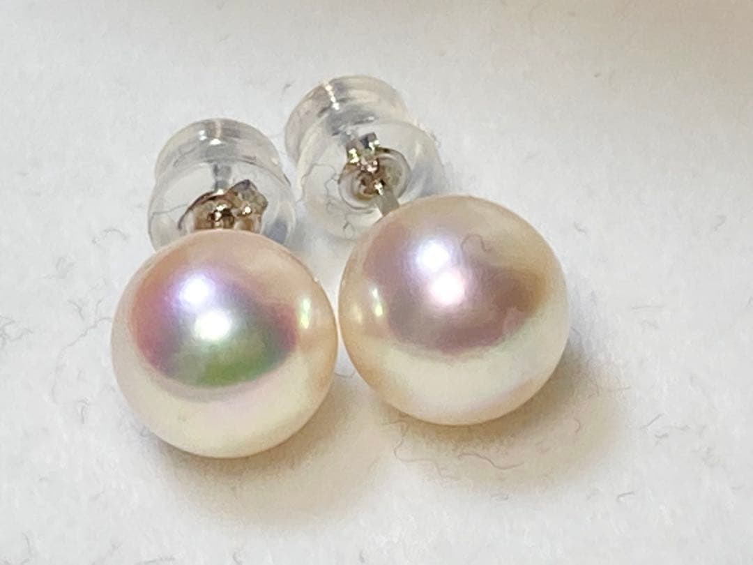 ピカチュウさま専用【最高級　プラチナ】 あこや真珠　パールピアス　越しもの