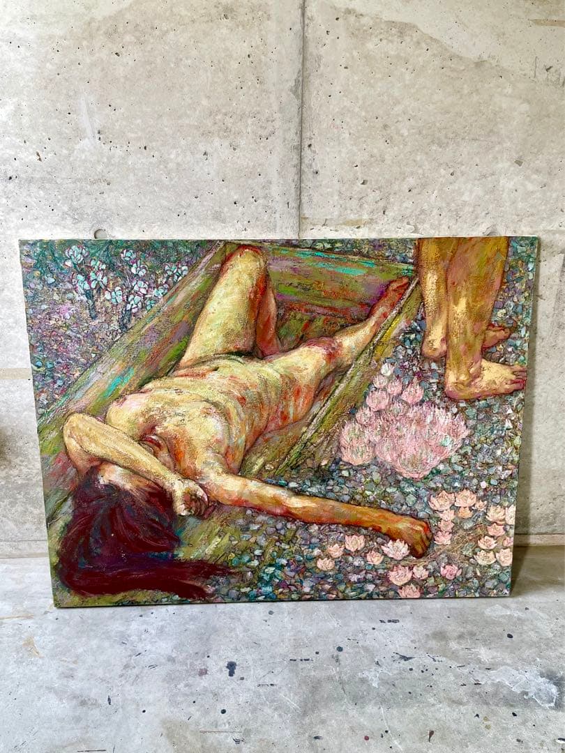 直接引取り限定6980円　91cm 117cm油絵　特大作品