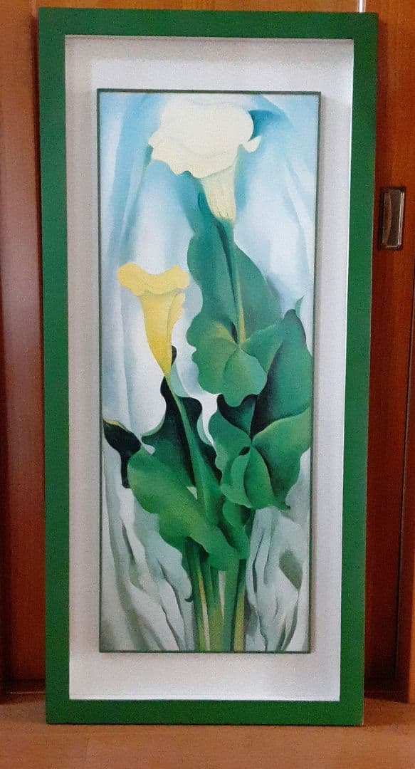 絵画　現代アート ポスター　大　ジョージア・オキーフ 　花　M