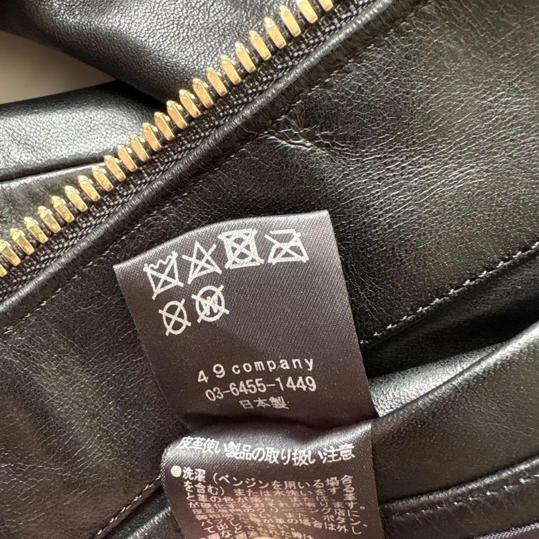 ベルS /N シングルライダースM 黒　ゴールド金具　Wジップ