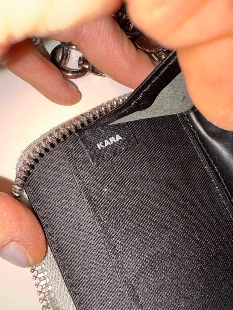 KARA カラ クリスタル メッシュ チェーン クロスボディバッグ シルバー