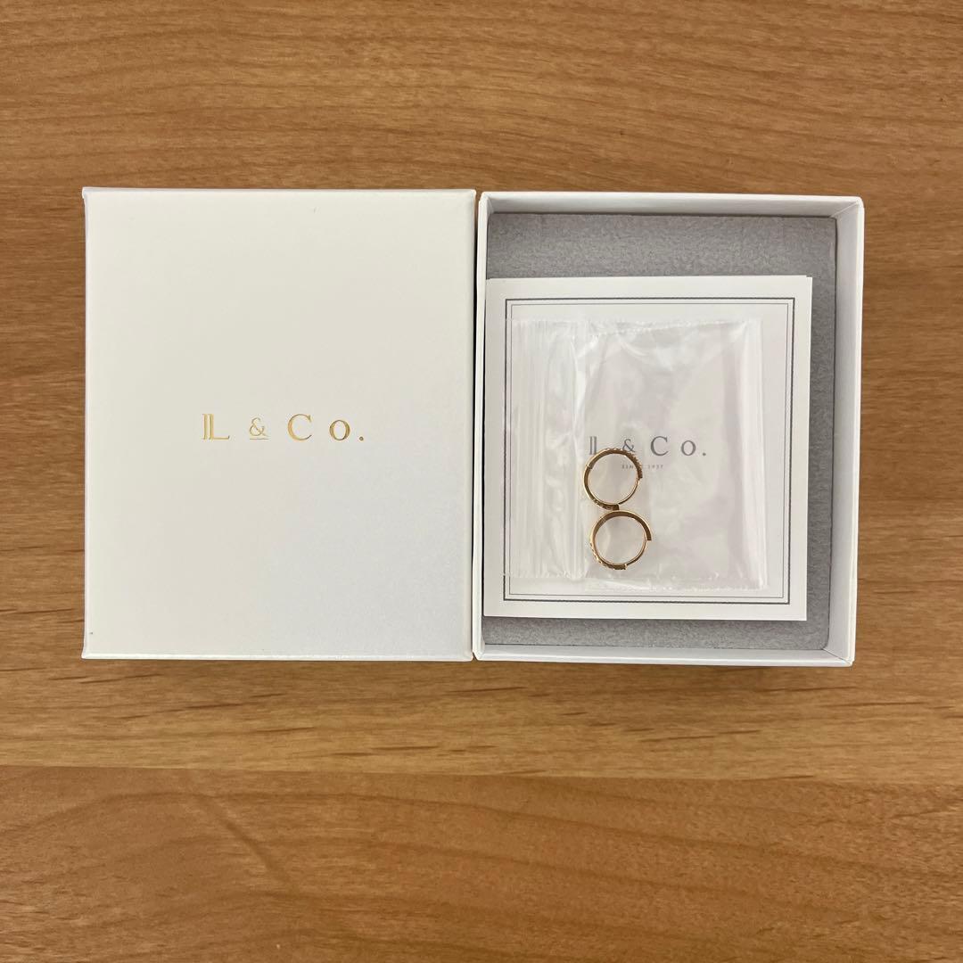 【新品未使用】L&Co.☆ダイヤモンドフープピアス☆K10