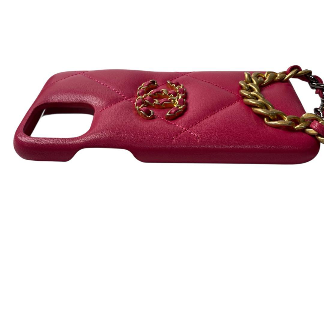 シャネルCHANELココマーク iPhoneケース マトラッセチェーン