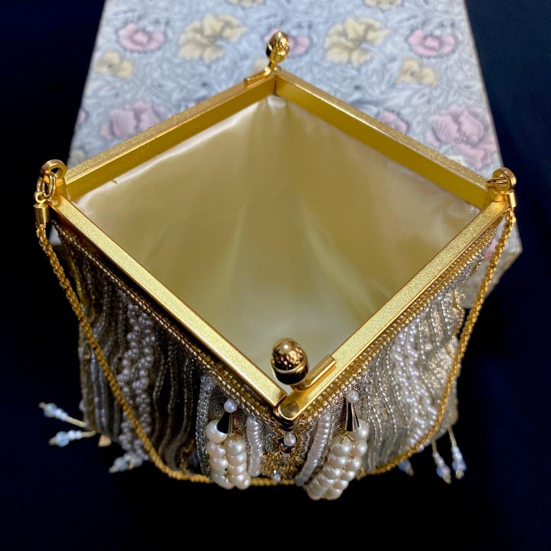 皇室御用達 ルミーはしもと 高級ビーズバッグ Hashimoto 和装バッグ