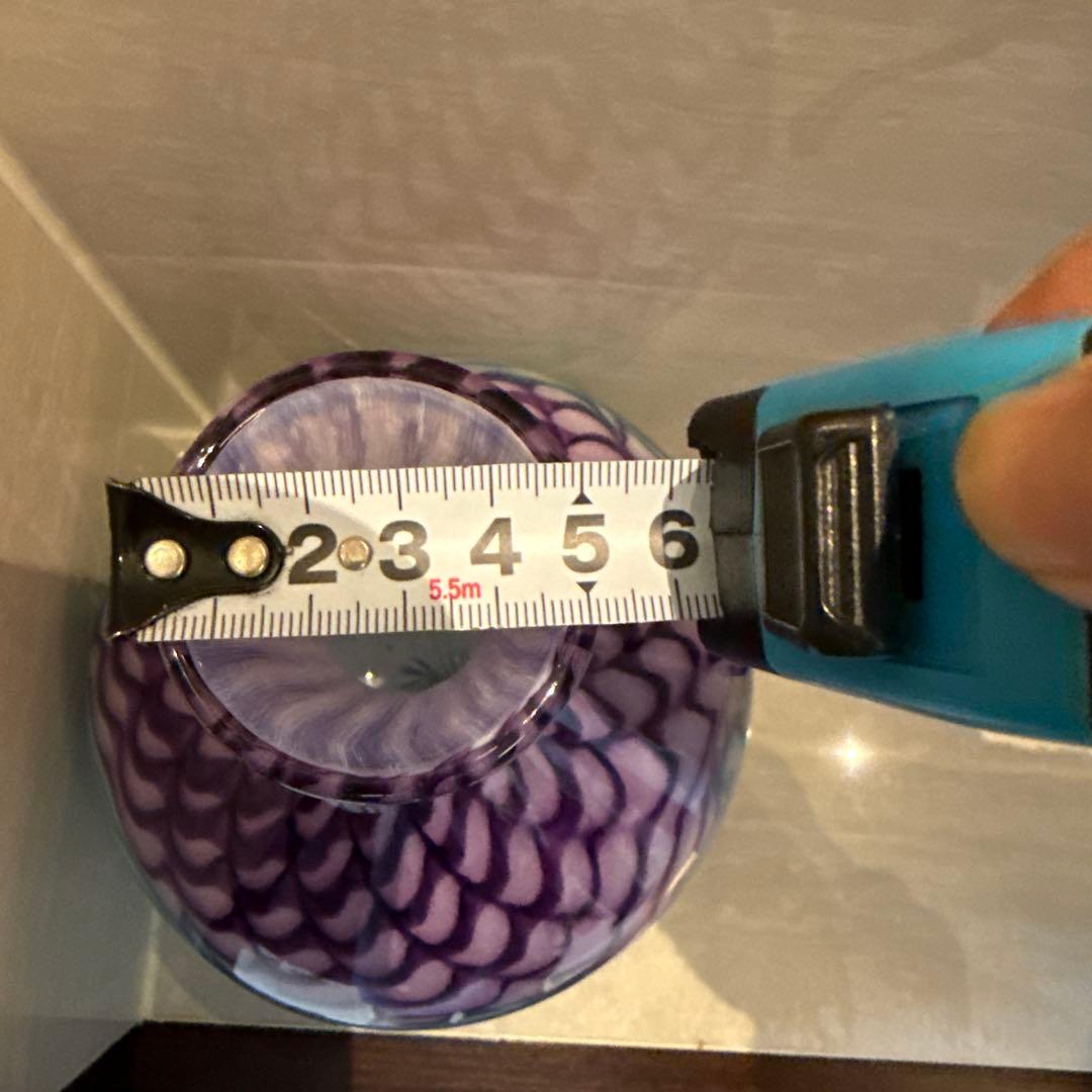 北一硝子 波模様 ガラス花瓶 アウトレット