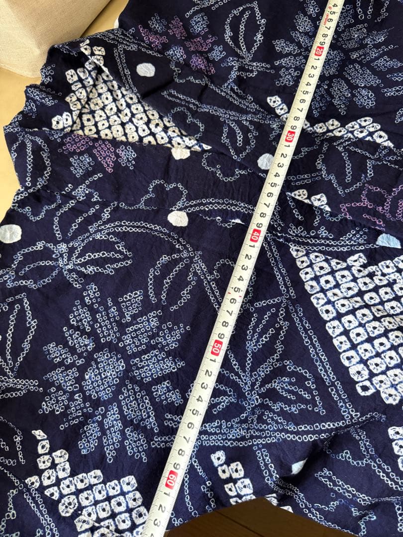 ネイビー花柄浴衣・