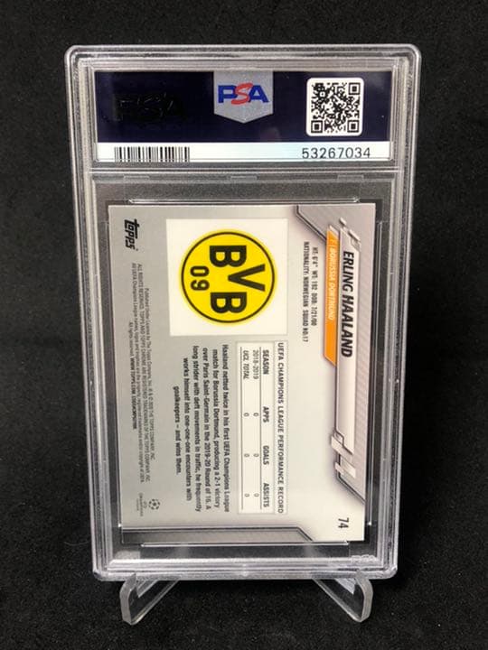 Topps UEFA CL Erling Haaland PSA10 鑑定済