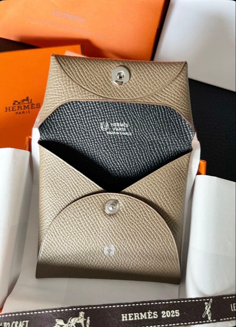 エルメス パーソナルオーダー バスティア K刻印 エプソン 黒 エトゥープ 新品