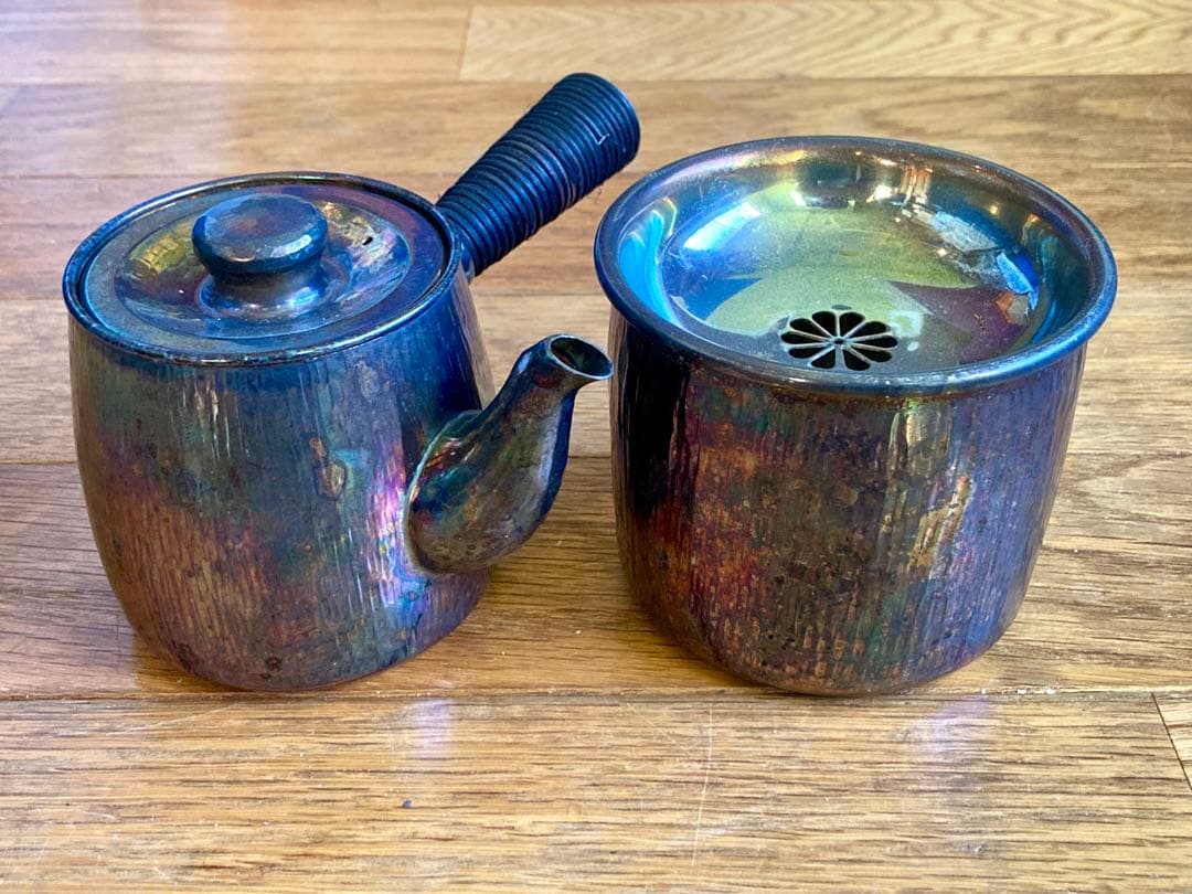 浅草 銅銀銅器 急須 茶こぼし 銀器 鎚起銅器 星野銅銀 銅銀銅器店