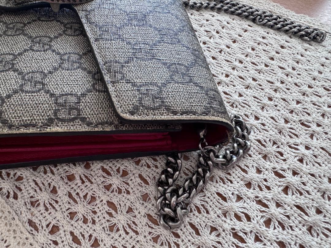 【Gucci ディオニュソス】GG 柄 チェーン ショルダーバッグ