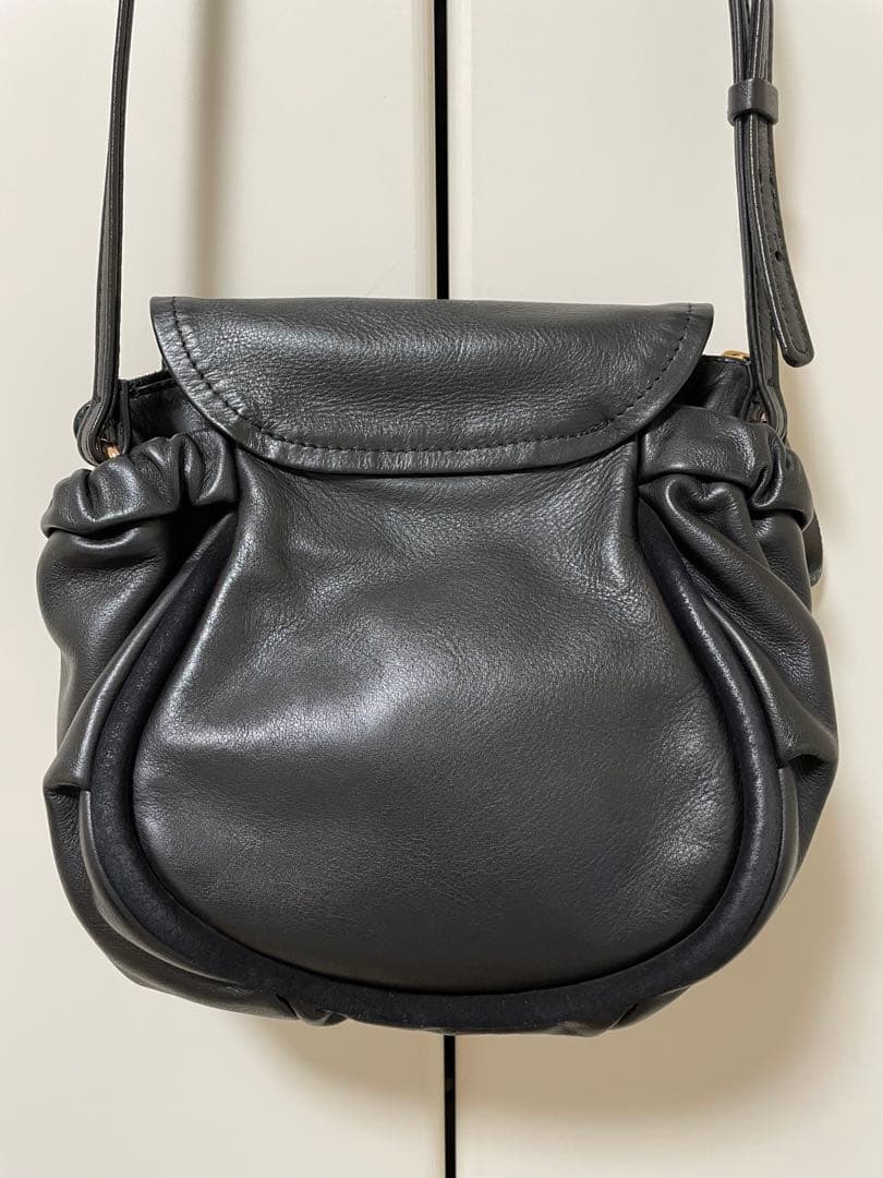 【お値下げ】repetto（レペット） レザーショルダーバッグ 黒 保存袋付き