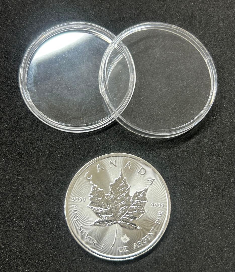 カナダ 2021年 メイプルリーフ 1オンス 銀貨　ケース付き
