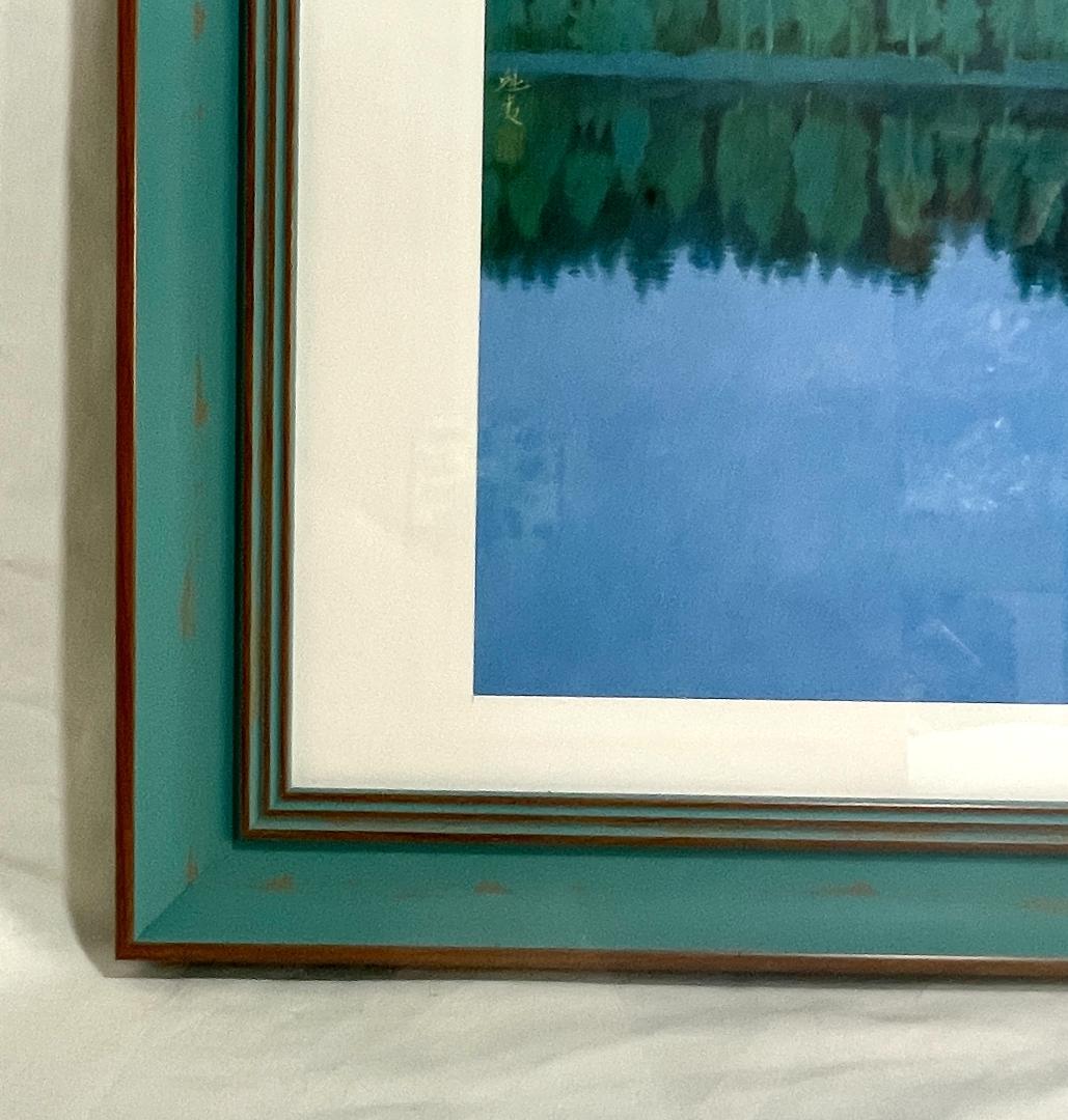 【新品】東山魁夷「二つの月」 ポスター　複製画　日本画　大サイズ額付　48×48