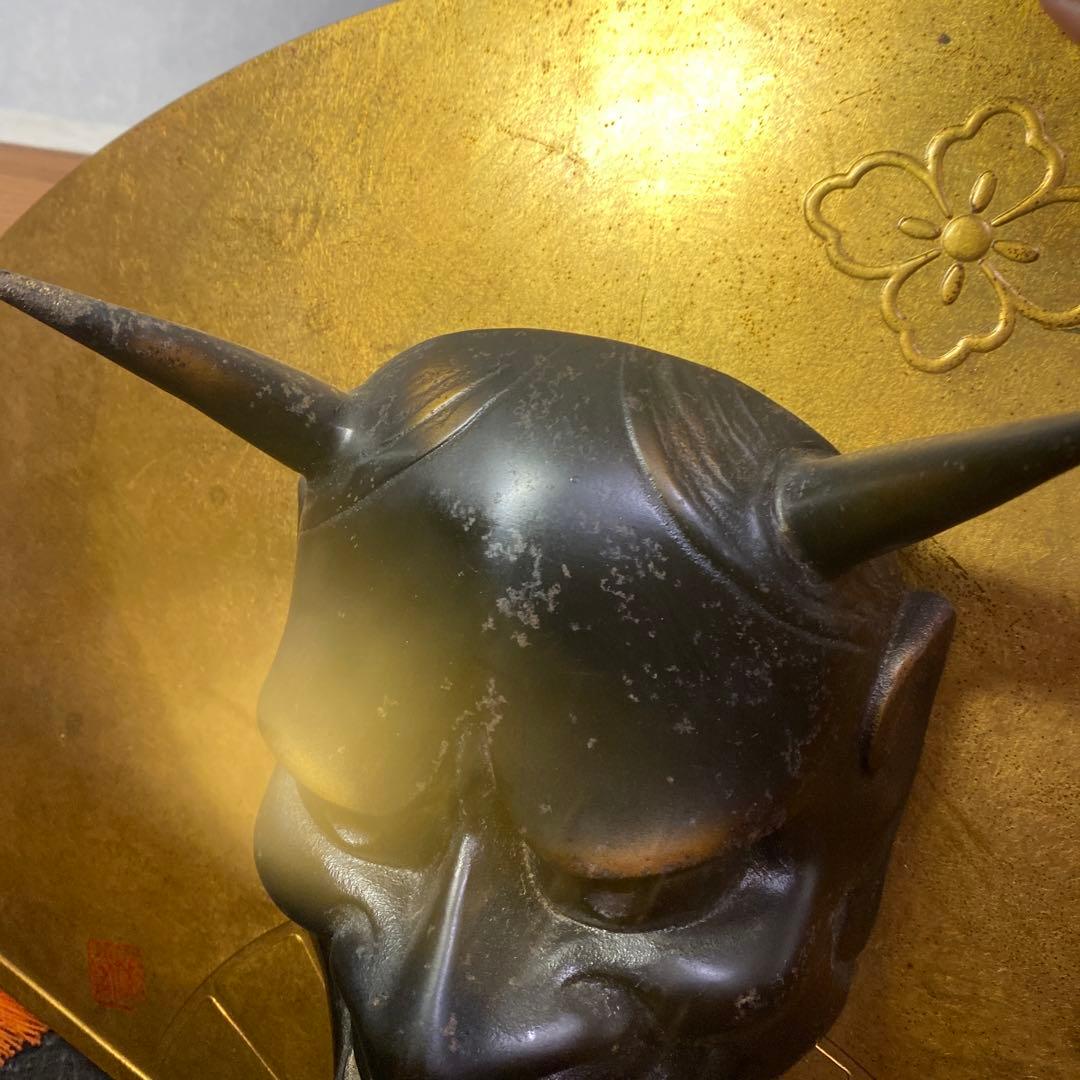 鉄製般若面【扇子額付】