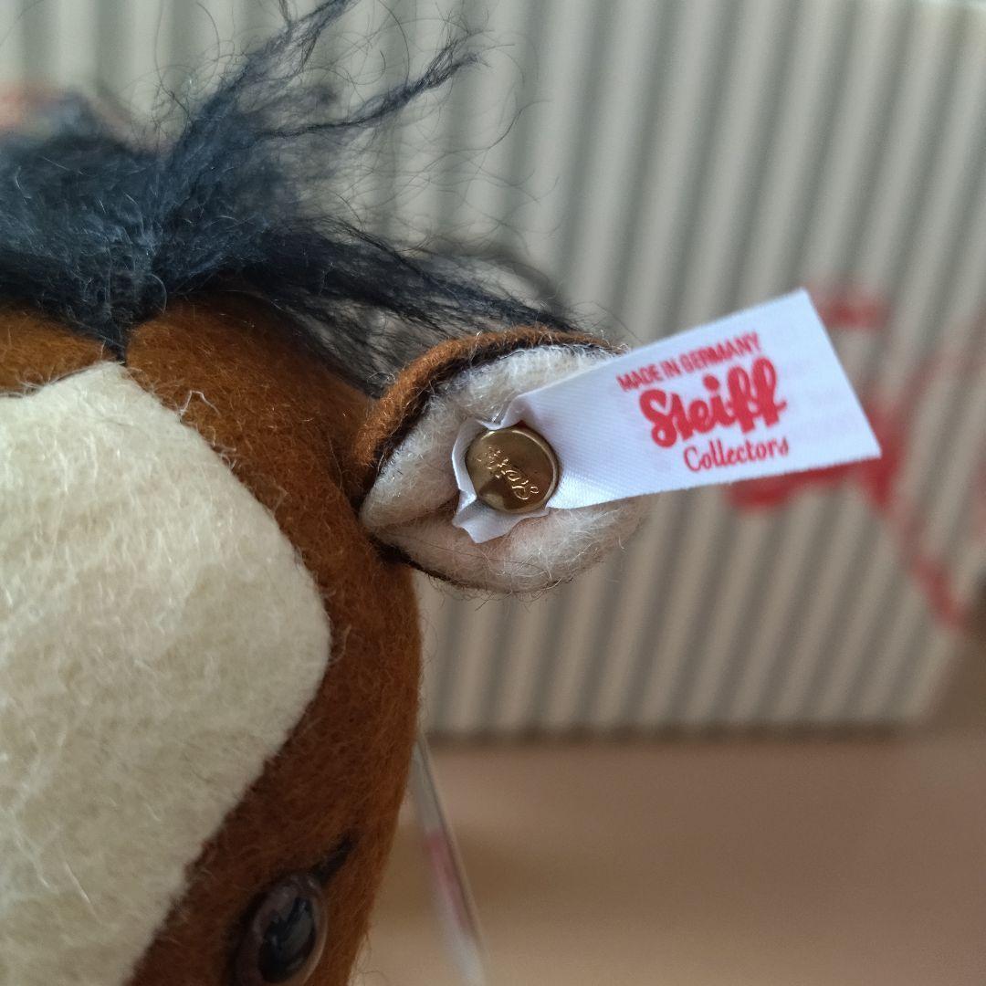 【新品・ギフトBOX付】シュタイフ 木馬のぬいぐるみ お孫さんへの贈り物に