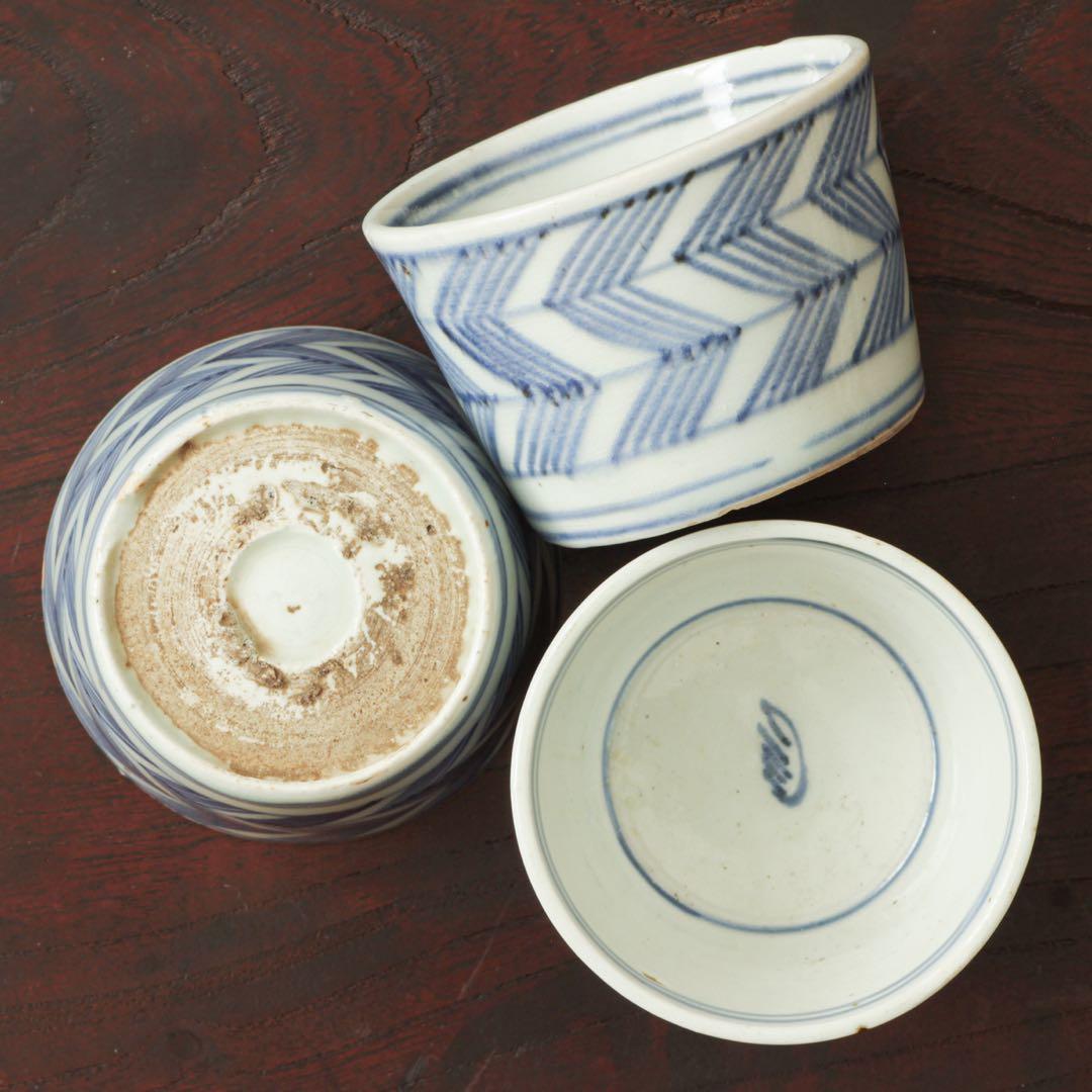 伊万里　古伊万里　江戸　後期　蕎麦猪口　3客セット