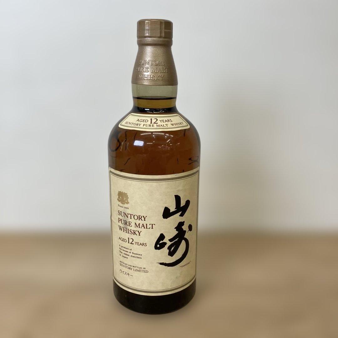 未開栓 山崎 12年 ピュアモルトウイスキー 700ml 旧ラベル 向獅子