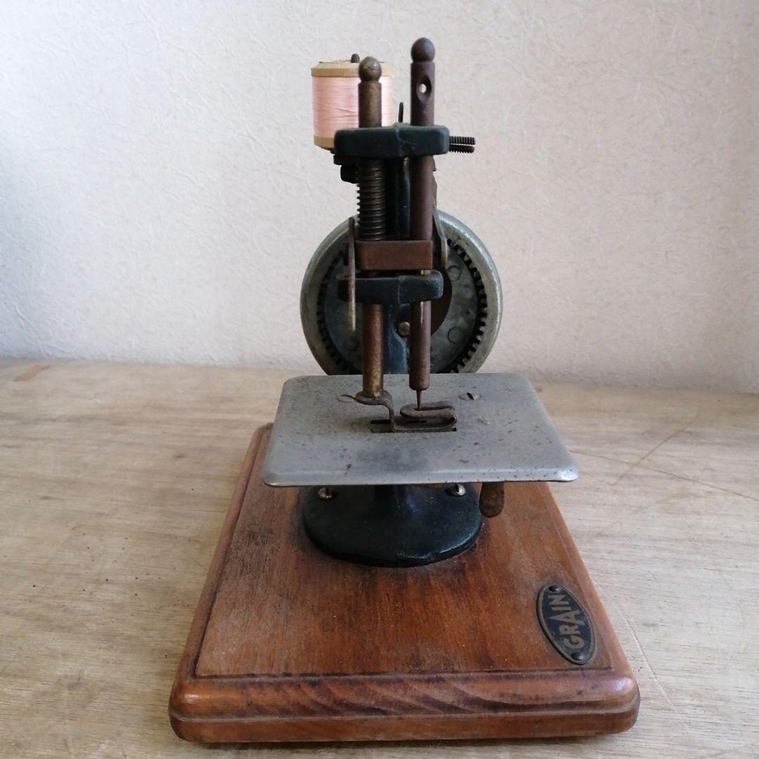 アンティーク　ミシン　イギリス　GRAND ミニ　手回し　オブジェ　ミシン