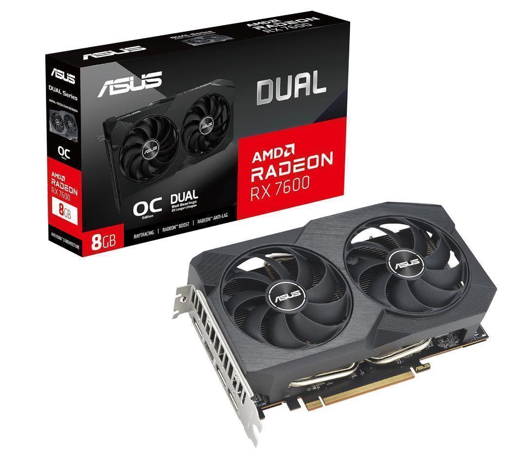 グラフィックボード・グラボ・ビデオカード ASUS Radeon DUAL RX7600 OC 8GB DDR6