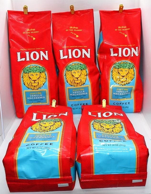 超ビッグLIONライオンコーヒー・バニマカ24oz(680g)×5袋 中抽き