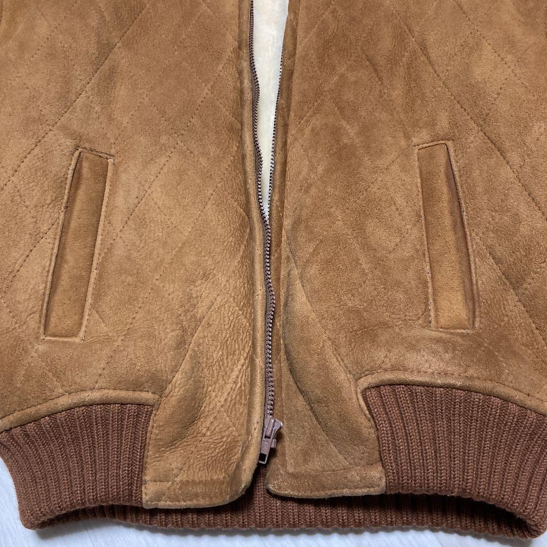 【ウサ吉】 メンズ　ジャケット　皮　スウェード　ボア　Ｍ　ビンテージ