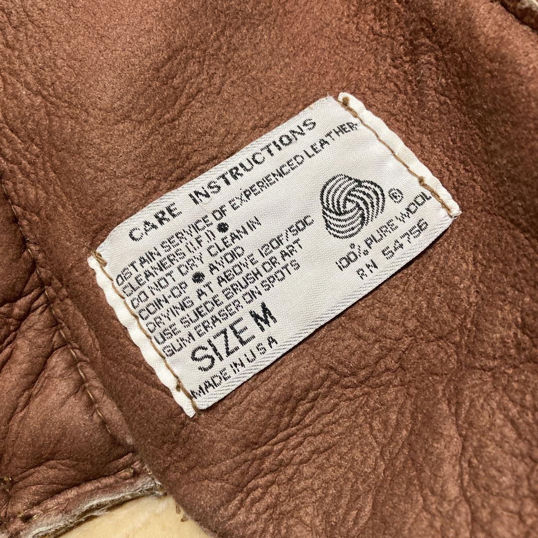 【ウサ吉】 メンズ　ジャケット　皮　スウェード　ボア　Ｍ　ビンテージ